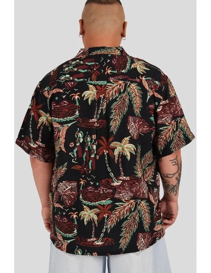 Johnny Bigg Island Life Relaxed Shirt in Black