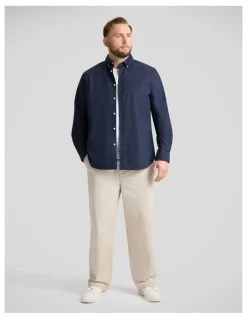 Johnny Bigg Jace Wide Leg Stretch Chino in Stone