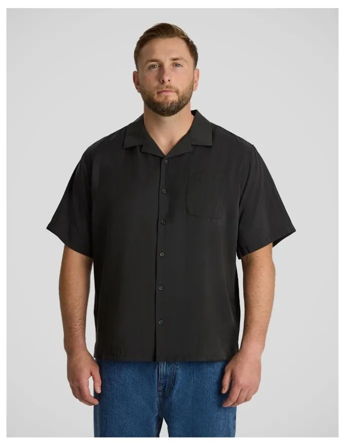 Johnny Bigg Lando Boxy Fit Shirt in Black