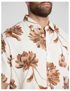 Johnny Bigg Lilium Print Shirt in White