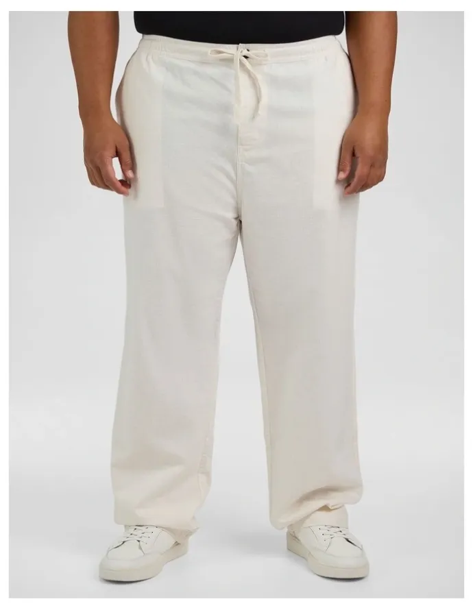 Johnny Bigg Madrid Linen Blend Pant in Vanilla