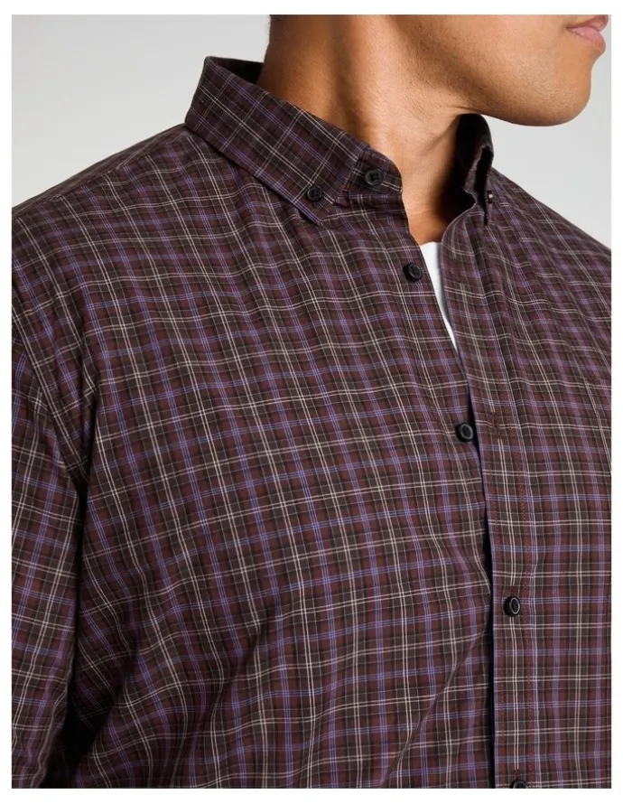 Johnny Bigg Magnus Check Shirt in Burgundy