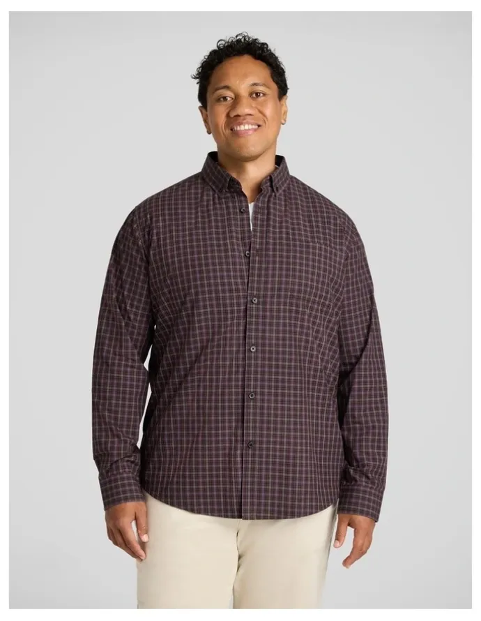 Johnny Bigg Magnus Check Shirt in Burgundy