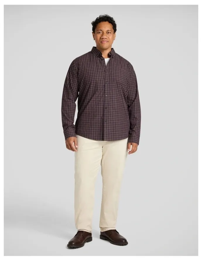 Johnny Bigg Magnus Check Shirt in Burgundy