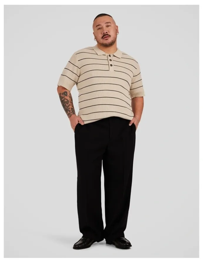 Johnny Bigg Marlon Relaxed Fit Trouser in Black