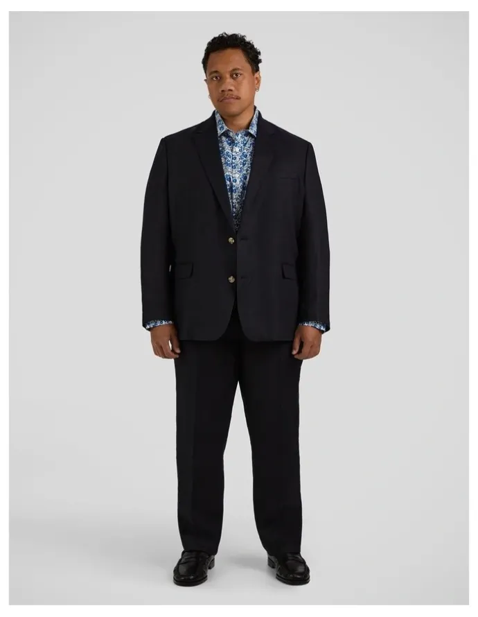 Johnny Bigg Matteo Linen Suit Jacket in Navy