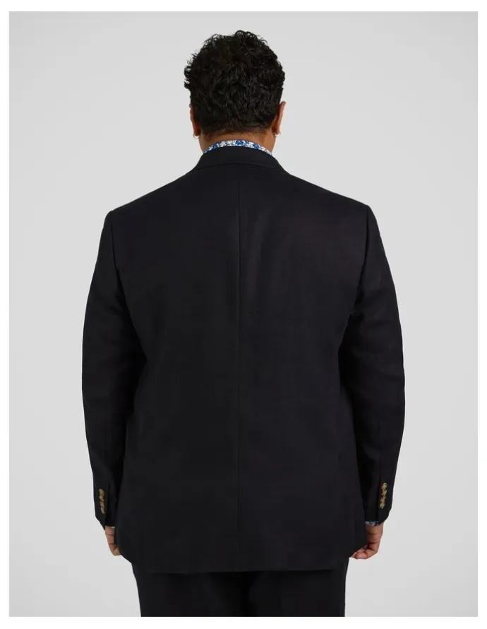 Johnny Bigg Matteo Linen Suit Jacket in Navy