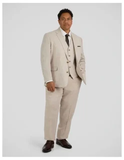Johnny Bigg Matteo Linen Suit Jacket in Natural