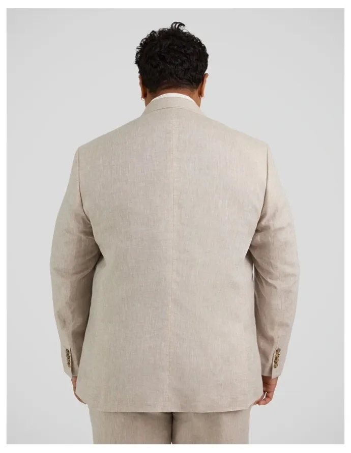 Johnny Bigg Matteo Linen Suit Jacket in Natural