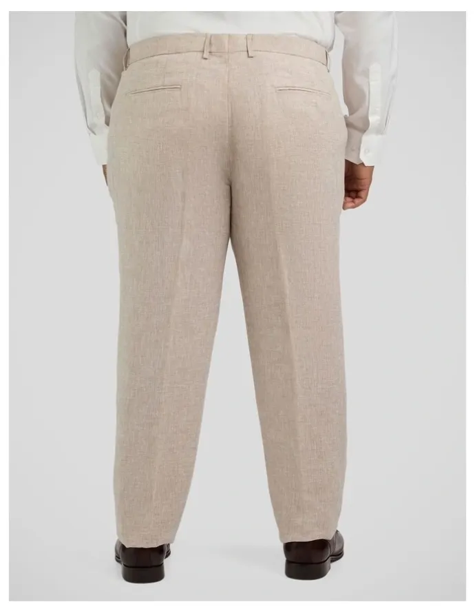 Johnny Bigg Matteo Linen Dress Pants in Natural
