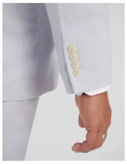 Johnny Bigg Matteo Linen Suit Jacket in Sky