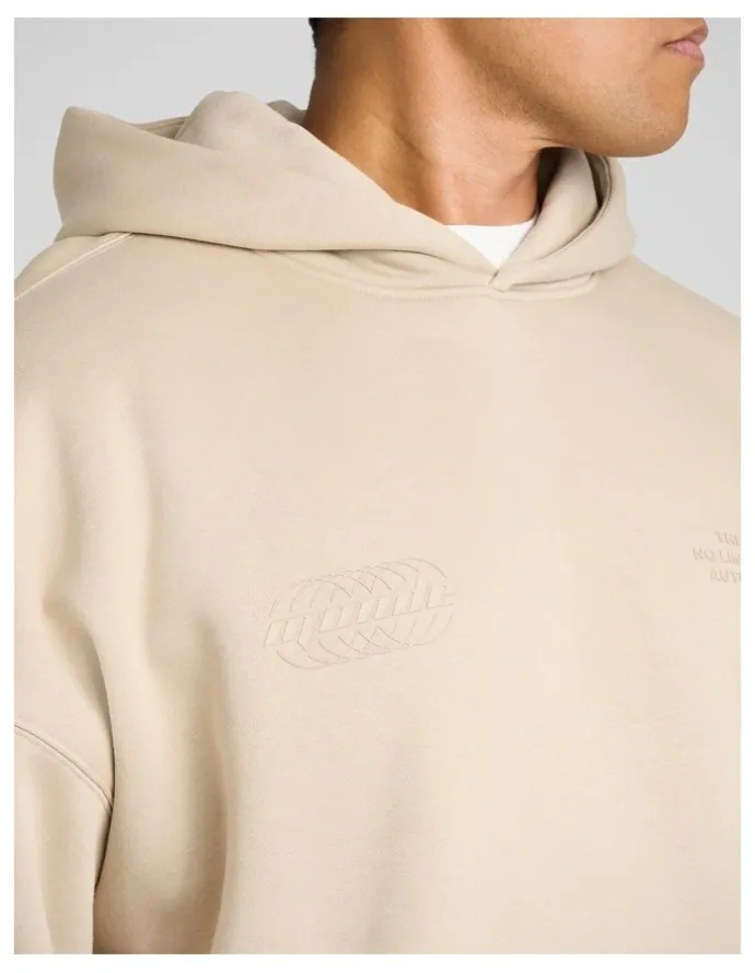 Johnny Bigg Monde Relaxed Fit Hoodie in Beige