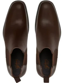 Johnny Bigg Morgan Leather Chelsea Boot in Chocolate