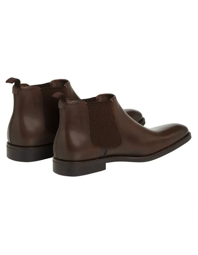 Johnny Bigg Morgan Leather Chelsea Boot in Chocolate