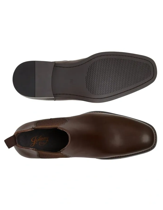 Johnny Bigg Morgan Leather Chelsea Boot in Chocolate