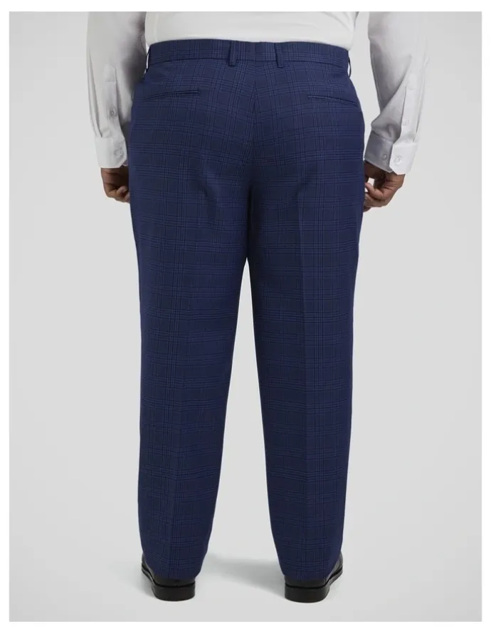 Johnny Bigg Myles Check Dress Pant in Royal Blue