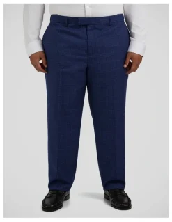Johnny Bigg Myles Check Dress Pant in Royal Blue
