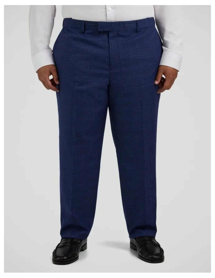 Johnny Bigg Myles Check Dress Pant in Royal Blue