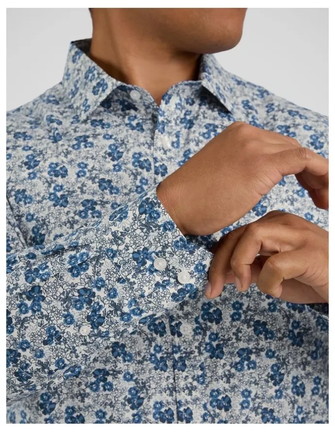 Johnny Bigg Nelson Floral Shirt in Blue
