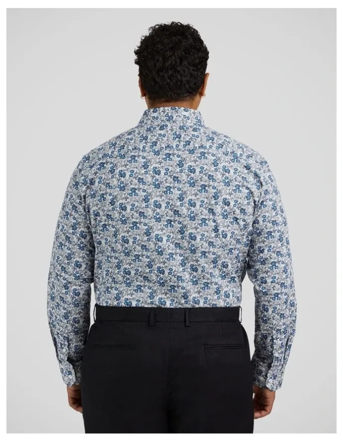 Johnny Bigg Nelson Floral Shirt in Blue