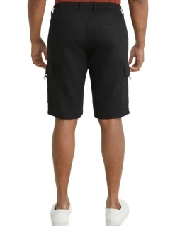 Johnny Bigg Nelson Knit Cargo Short in Black