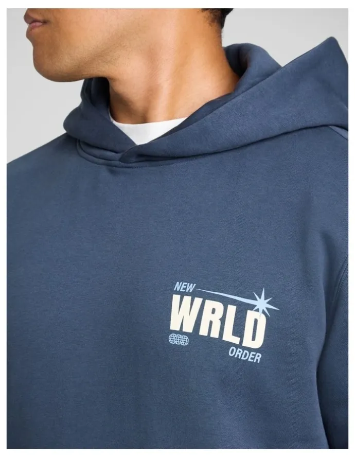 Johnny Bigg New World Regular Fit Hoodie in Petrol