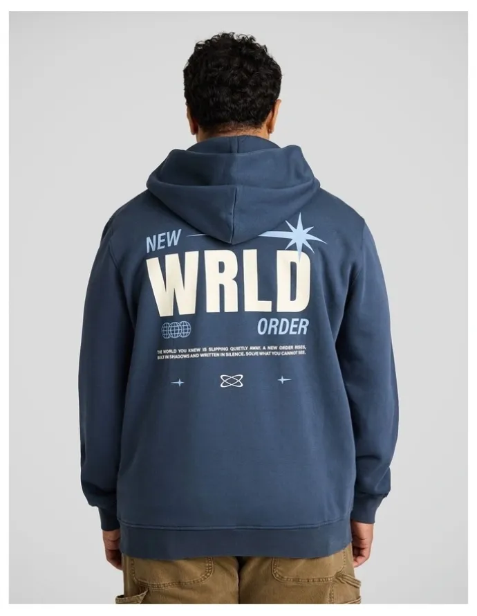 Johnny Bigg New World Regular Fit Hoodie in Petrol