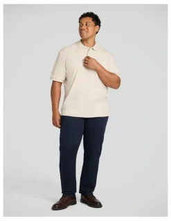 Johnny Bigg Noah Interlock Polo in Oat Marle