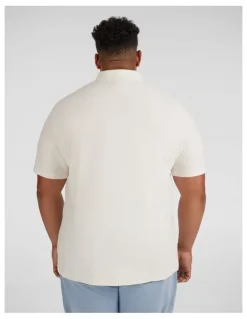 Johnny Bigg Oliver Textured Polo Shirt in Ivory