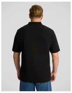 Johnny Bigg Oliver Textured Polo in Black