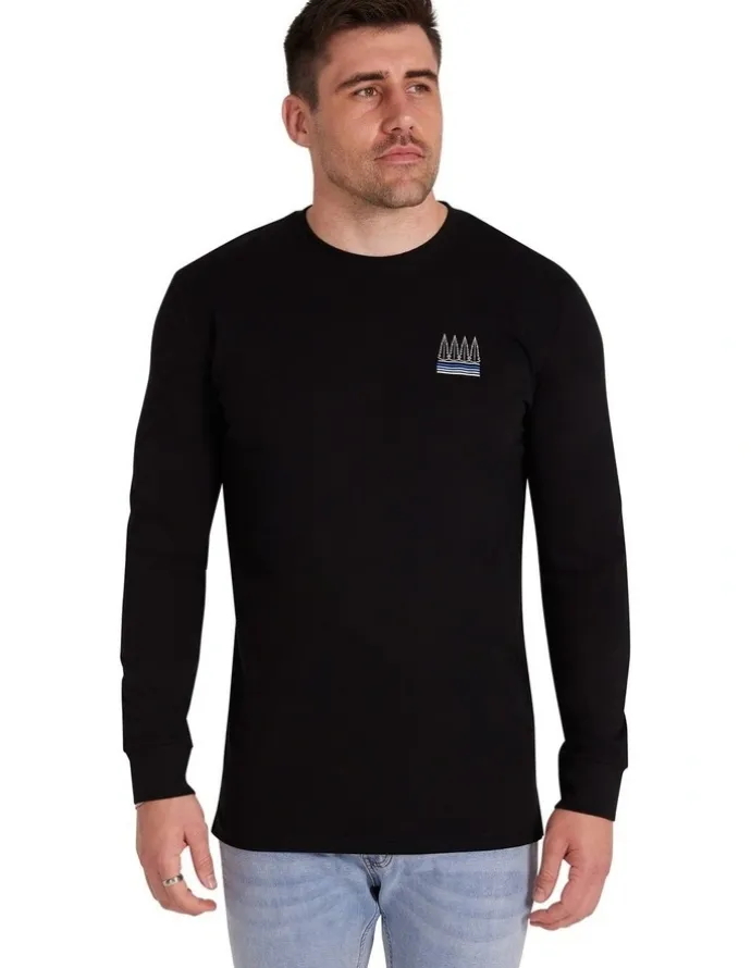Johnny Bigg Outdoor Long Sleeve Top in Black