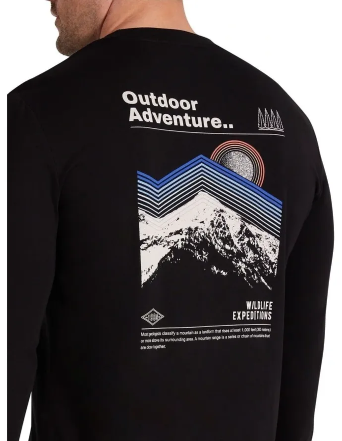 Johnny Bigg Outdoor Long Sleeve Top in Black
