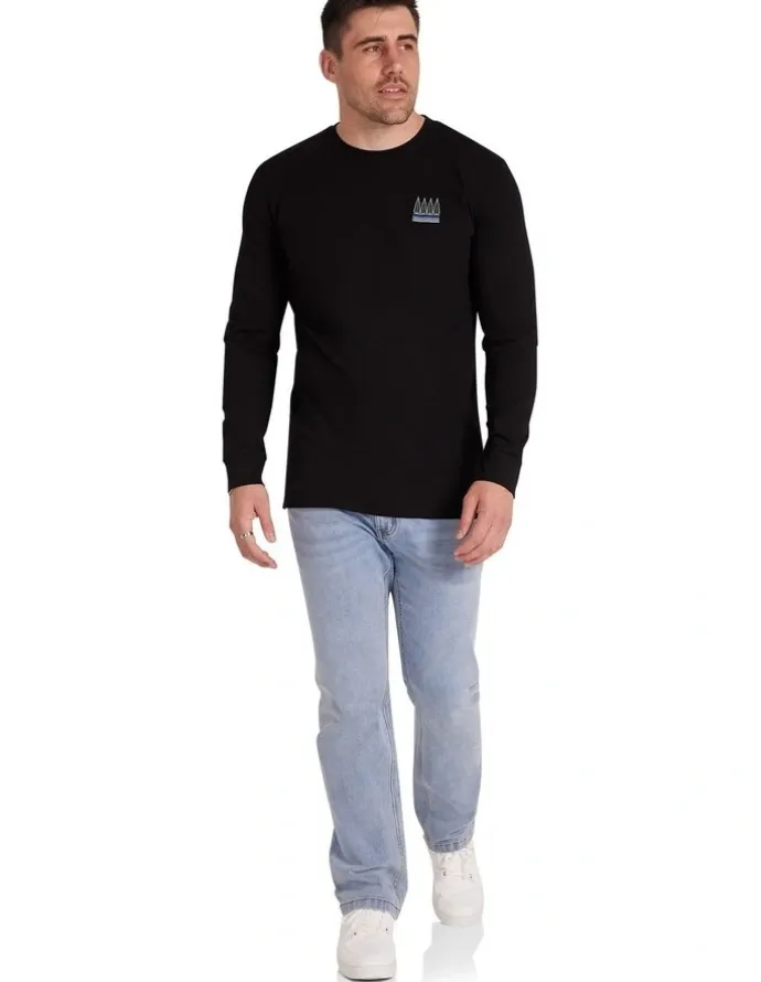Johnny Bigg Outdoor Long Sleeve Top in Black