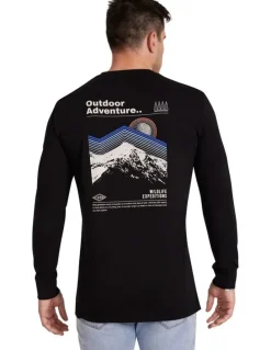 Johnny Bigg Outdoor Long Sleeve Top in Black