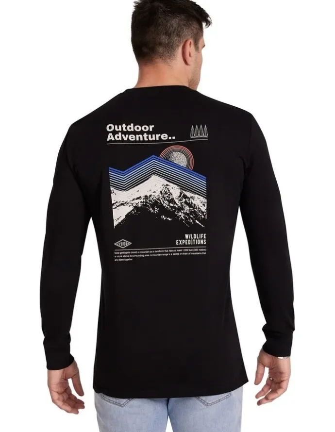 Johnny Bigg Outdoor Long Sleeve Top in Black