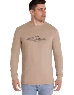 Johnny Bigg Pacific Long Sleeve Top in Biscuit