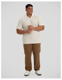 Johnny Bigg Paros Textured Polo in Ivory