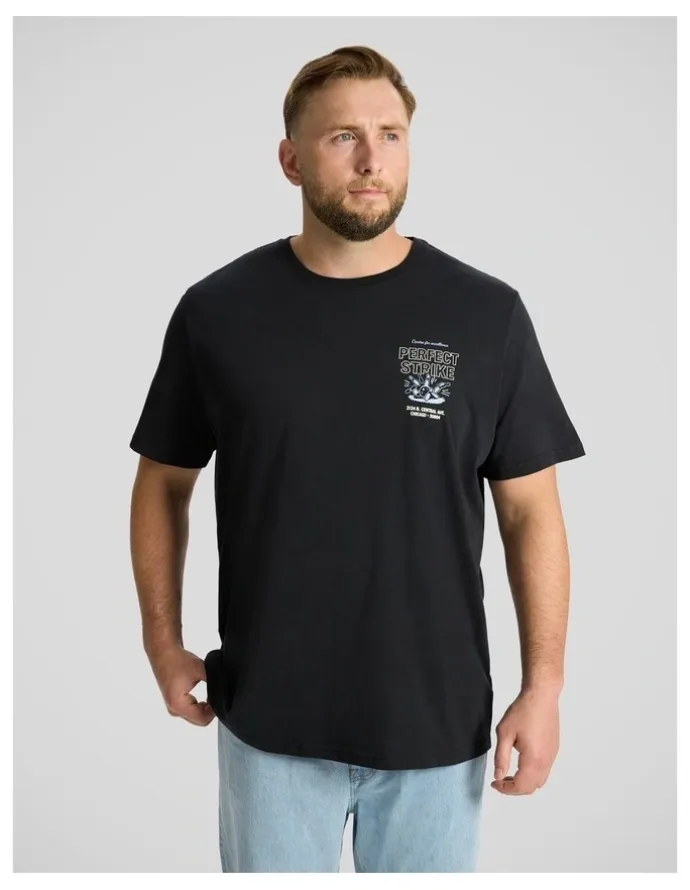 Johnny Bigg Perfect Strike Longline Tee in Black