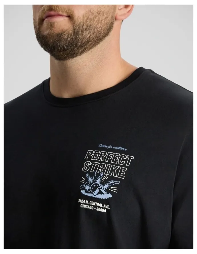 Johnny Bigg Perfect Strike Longline Tee in Black