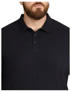 Johnny Bigg Perry Rib Polo in Navy
