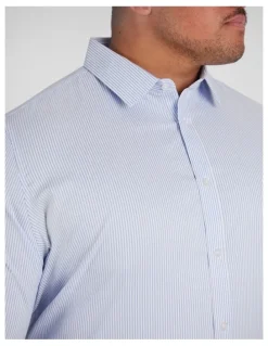 Johnny Bigg Pinstripe Stretch Shirt in Light Blue
