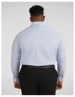 Johnny Bigg Pinstripe Stretch Shirt in Light Blue