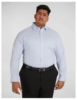 Johnny Bigg Pinstripe Stretch Shirt in Light Blue