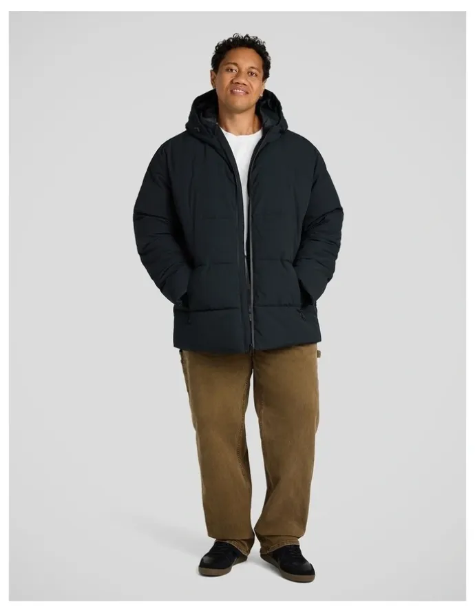 Johnny Bigg Quilted Puffer Jacket in Black
