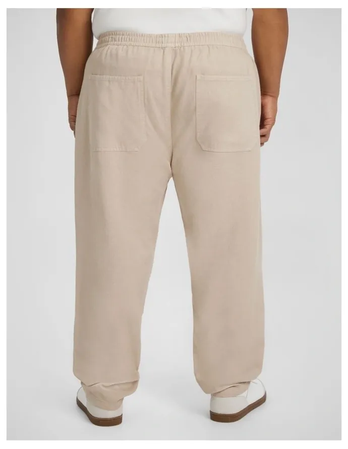 Johnny Bigg Ravello Linen Blend Pant in Stone