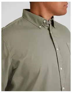 Johnny Bigg Relax Fit Twill Shirt in Sage