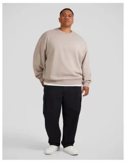 Johnny Bigg Relaxed Fit Crew Sweater in Stone