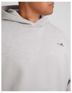 Johnny Bigg Relaxed Fit Tech Fleece Hoodie in Grey Marle