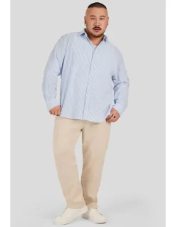 Johnny Bigg Seersucker Relax Fit Shirt in Blue