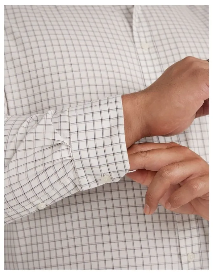 Johnny Bigg Seth Check Shirt in White